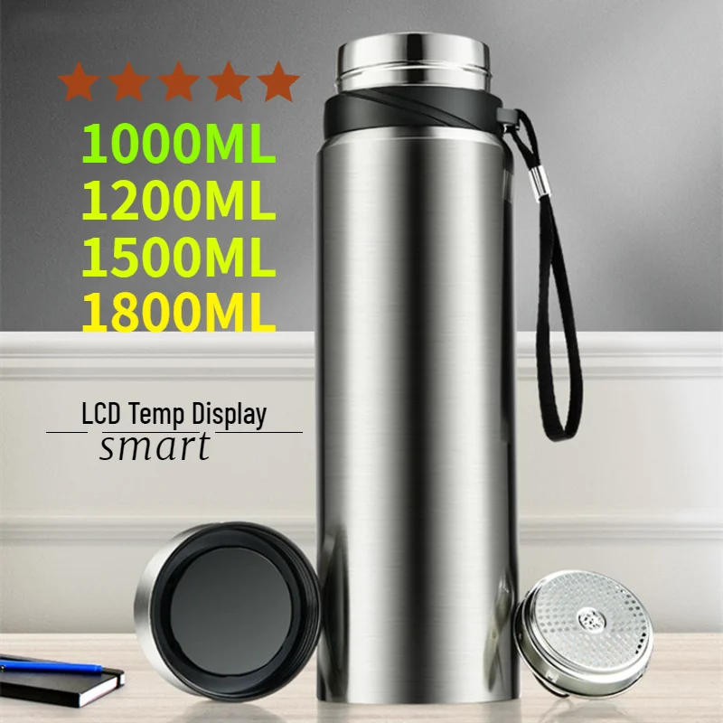 Thermo Pot Thermos 1500 1800ML Double Wall Stainless Steel Insulated Vacuum Flask Drinkware Cup Thermal Mug Water Bottle