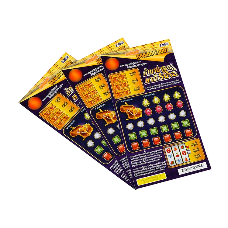 Factory price custom lottery ticket top quality business scratch card printing manufacturer Lottery Scratch Card