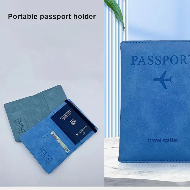 sac tendance 2024  RFID Blocking Passport Holder Cover Wallet PU Leather Travel Document Holder For Women Men Travel Accessories