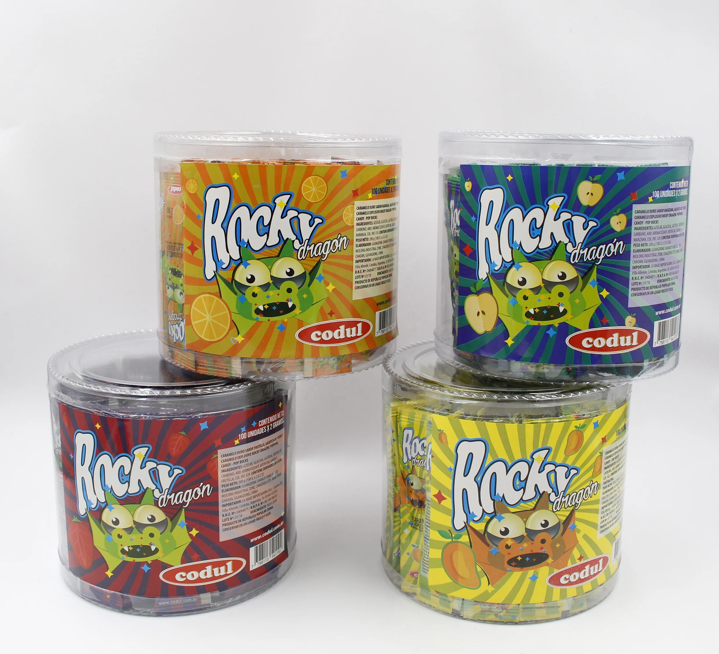 2g four flavored packet magic popping candy in jar