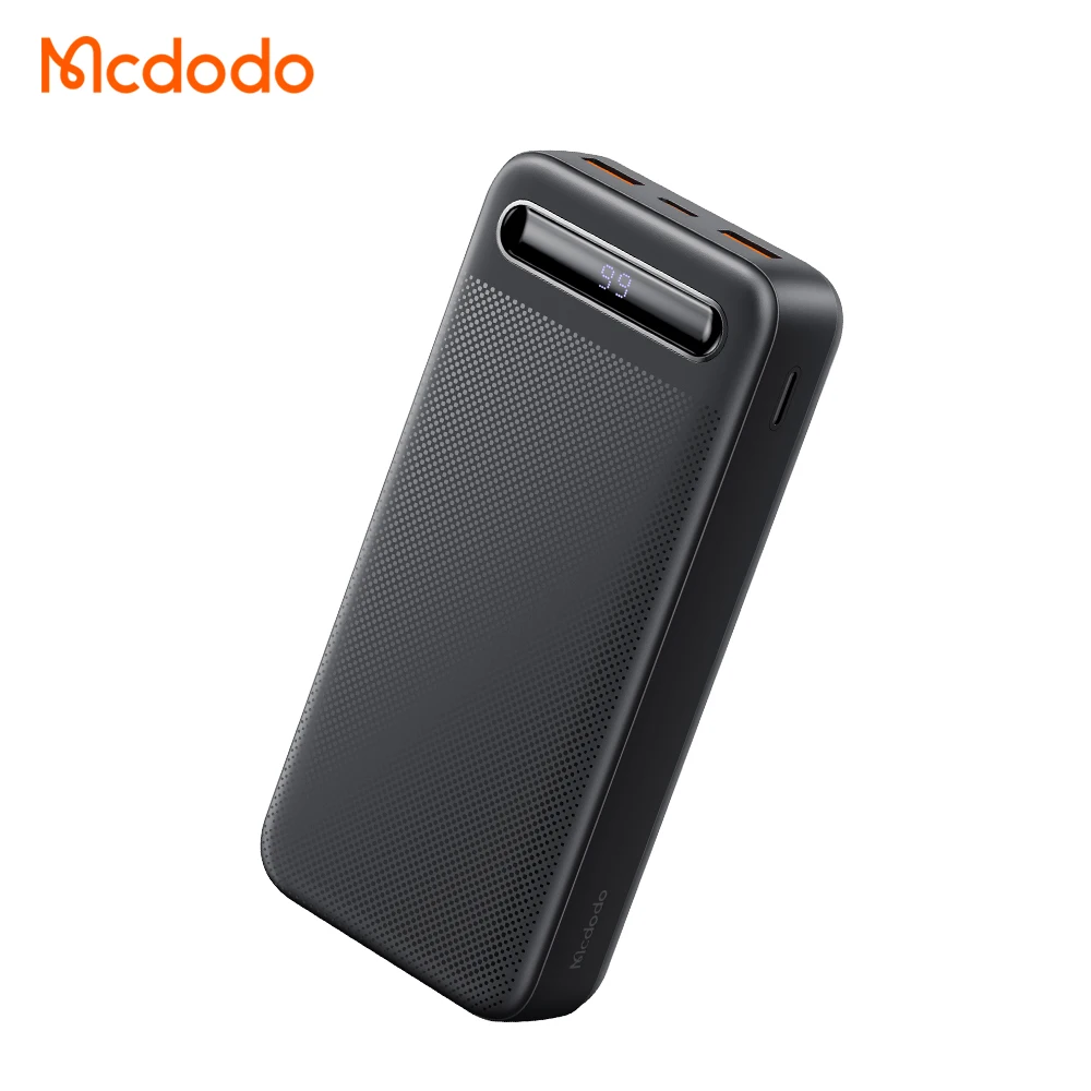 3A 20000mAh Charger Mcdodo 15W Digital Display 3-Port Type-C + Dual USB Output 20000mah Powerbank for iphone xiaomi samsung