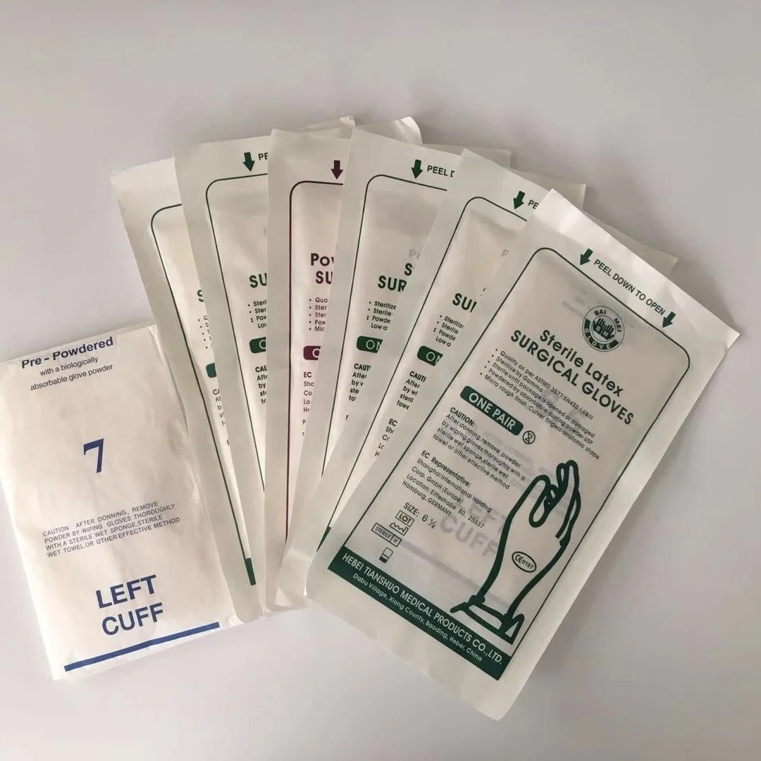 Низкая цена, хорошее качество, Заводские продажи, стерильные латексные хирургические перчатки, Китай