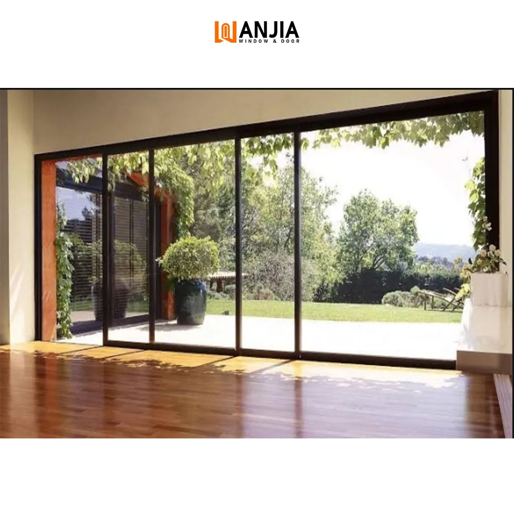 Luxury Villa Smart Electric Sliding Door Heavy Duty Thermal Break Lift Sliding Glass Door Automatic Aluminum Door