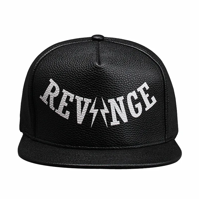 
Hip Hop Hat PU Leather Print Baseball Cap Street Dance Fashion Trend Hat snapback cap 5 panel custom 
