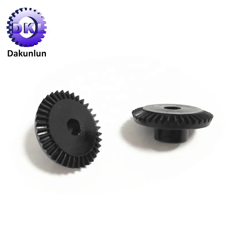 Factory OEM High Precision Black Nylon Plastic Spiral Bevel Gear
