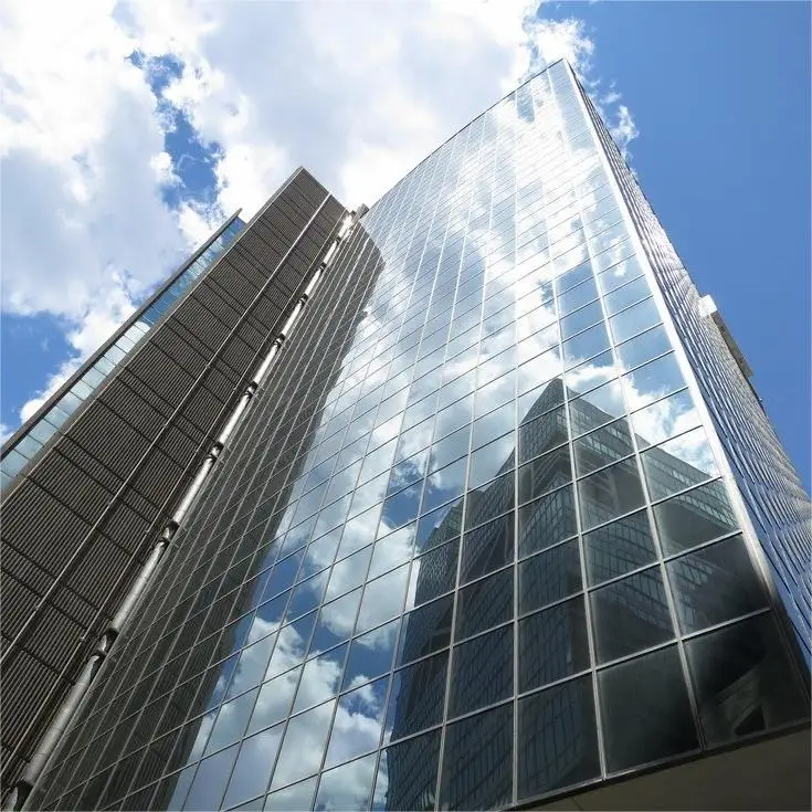 Factory direct sale curtain walls windows aluminum door metal exterior rain proof low-e windows glass customized composite panel