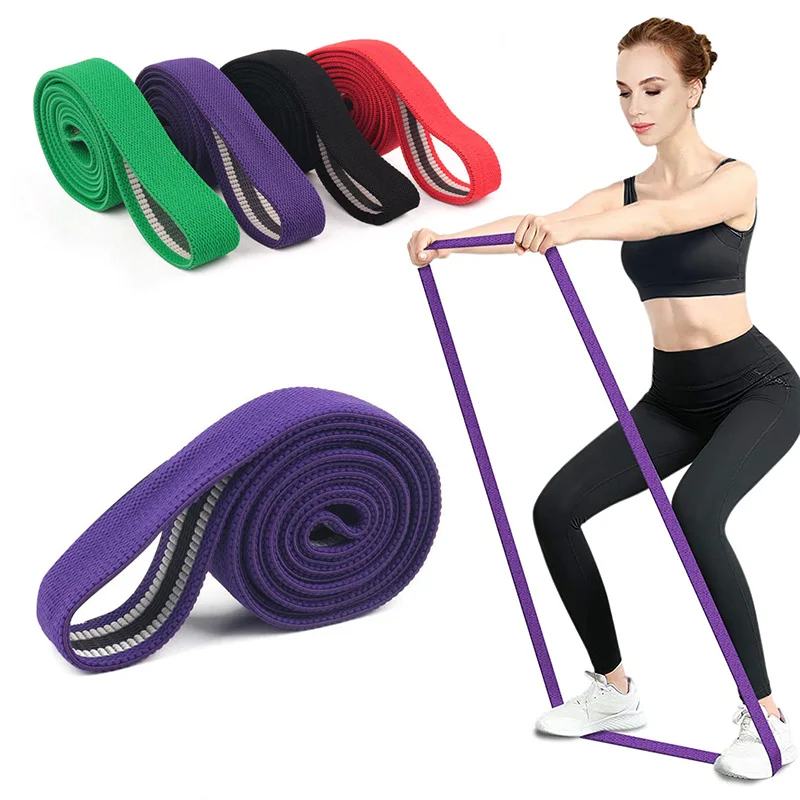 Wholesale Fabric Elastic Band Long Loop Resistance Bands For Yoga Fitness