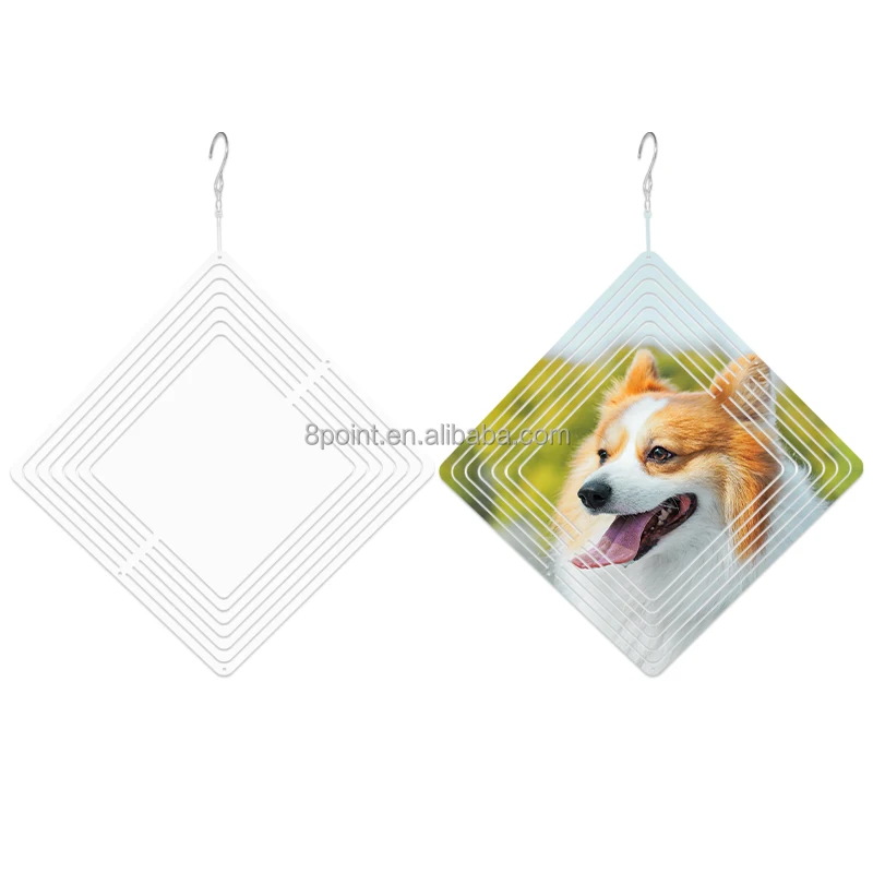 Сублимационные Спиннеры, двусторонние чистые белые алюминиевые Спиннеры, круглые 10 дюймов