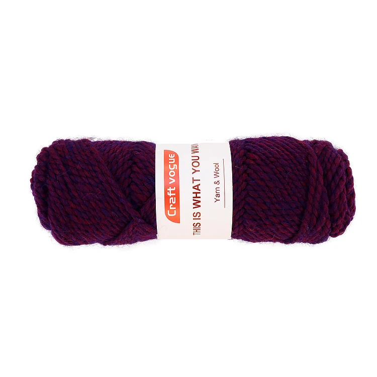 Craft Vogue hot sale long 100g 2ply 100% wool blended yarn hand knitting for knitting