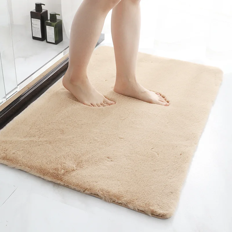 JY Hot Sale Living Room Soft Faux Rabbit Fur Fluffy Rug Carpet Wholesale Fluffy Floor Living Room Hotel Carpet rugs