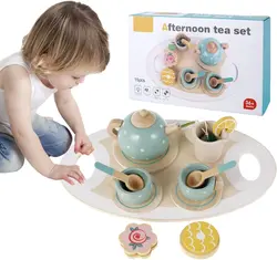 Wood Tea Establish, Kid Duty Play Educational Toys long lasting and also wear-resistant Wood Interactive Simulation Teacup