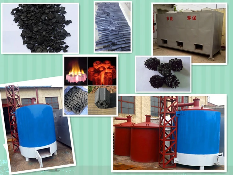 Wood Charcoal Production Equipment rice husk sawdust bbq charcoal coal briquette press machine briquette making machine