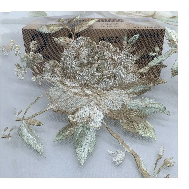 Перфорированная ткань хит продаж цифровая кружевная вышивка для