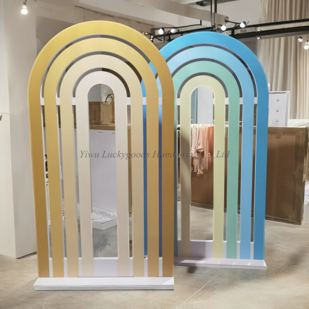 Luckygoods BJ230054 PVC Acrylic Wedding Backdrop with LED Lights Stand for Wedding Events Decorations