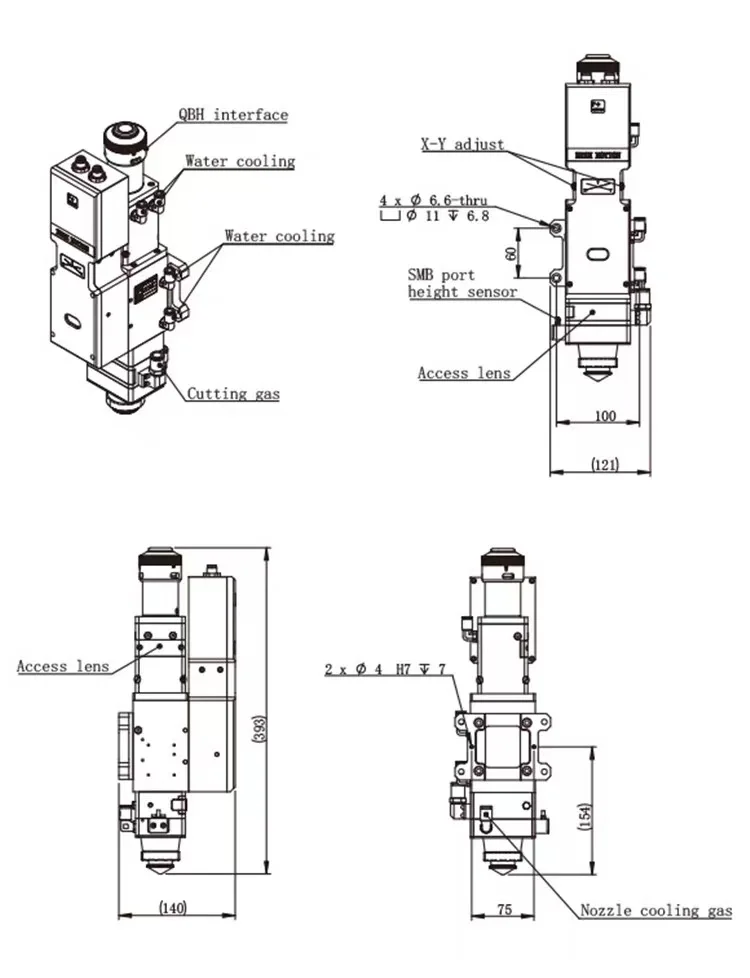 Laser Equipment Parts  Original Raytools Fiber Laser Cutting Head BM111