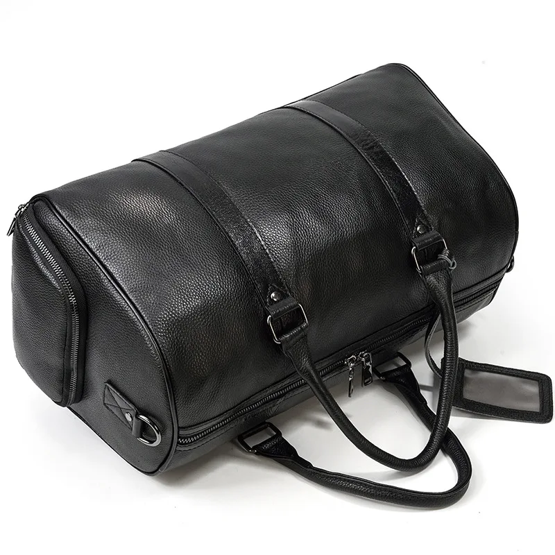 Hot Sales Gym Sports Weekender Luggage  Custom  Leather Travel Duffel Bag for men Leather  carry on bag