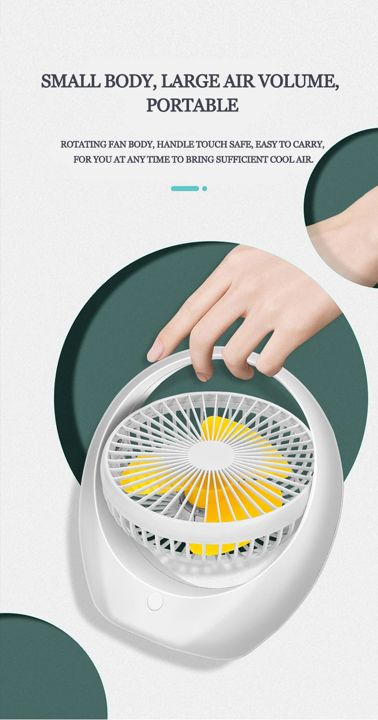 New Summer  Mini Fan USB Rechargeable Water Mist Fan With Lithium Battery Office Home Round Table Pedestal Cooling Fan