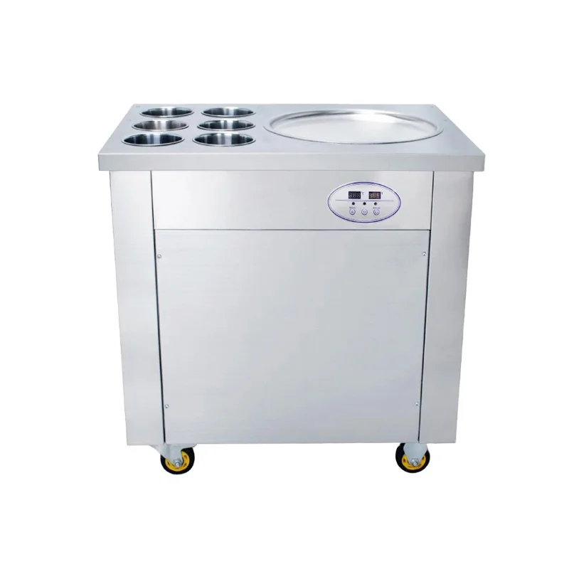 Single Pan Fry Ice Cream Making Machine Stir Fried Yogurt Ice Machine