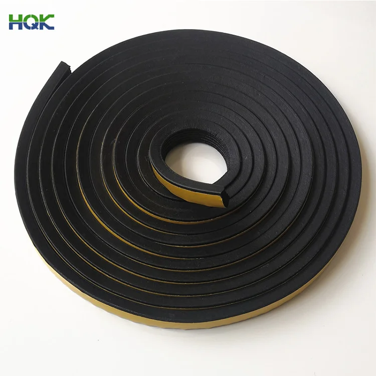 HQK Factory High Density Epdm Self Adhesive Door Seal Weather Sealing Foam Strip