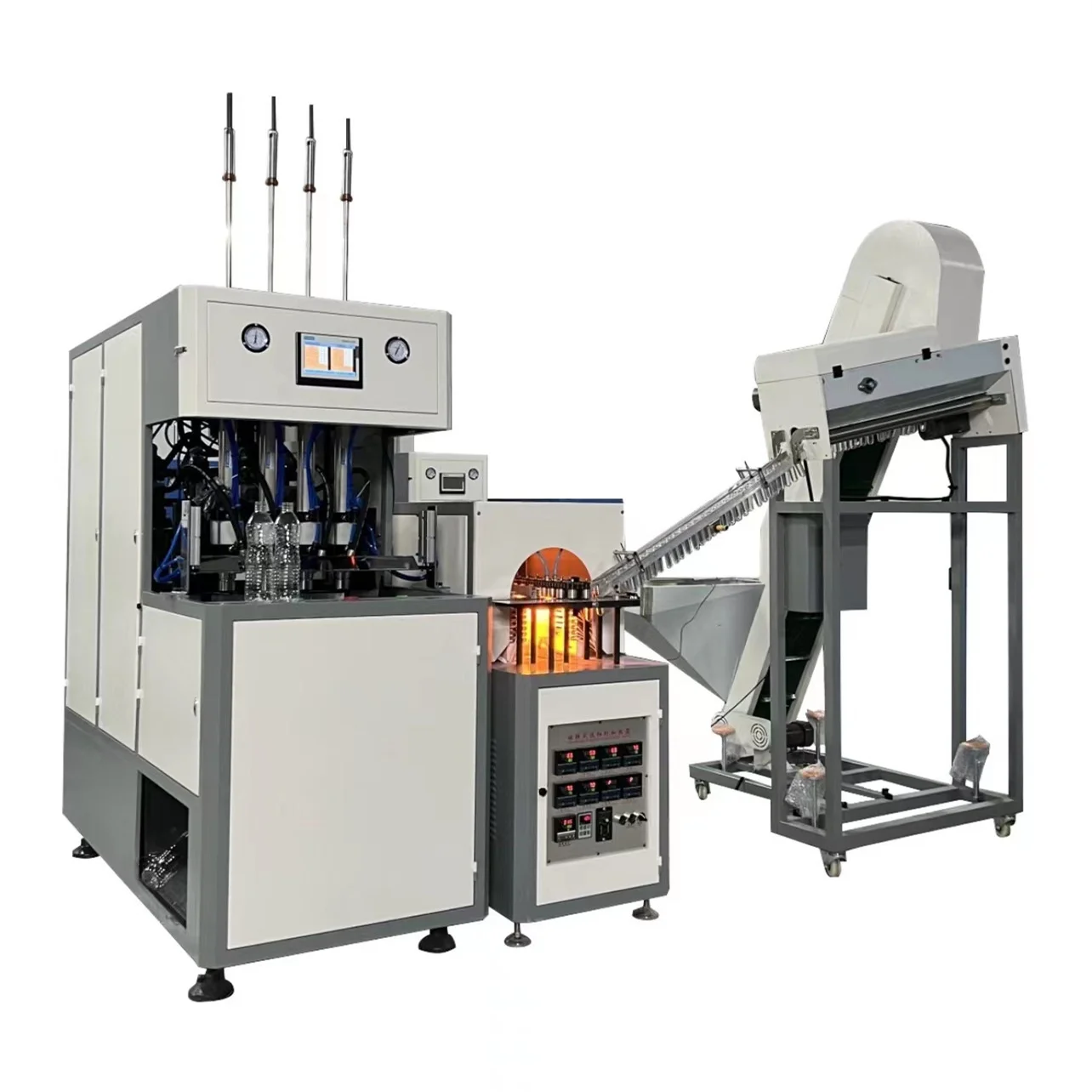 High Quality 2 Cavity Manual Small Plastic Bottle Making Machine For Hand Sanitizer Bottle YongCheng Cylinder Rotate Oven