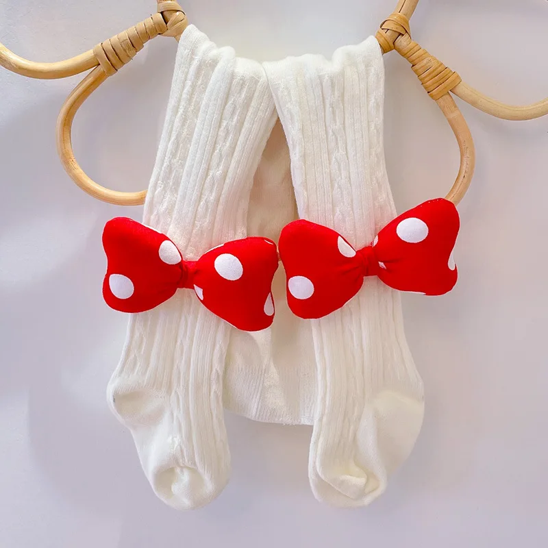 2022 New Bowknot Kids Leggings Beautiful Girls Pantyhose High Quality Dress Baby Socks