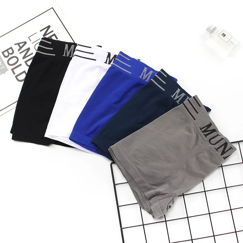 Custom Mid Waist Comfortable Breathable Underwear Soft And Seamless One-Piece Mens Boxer Briefs
