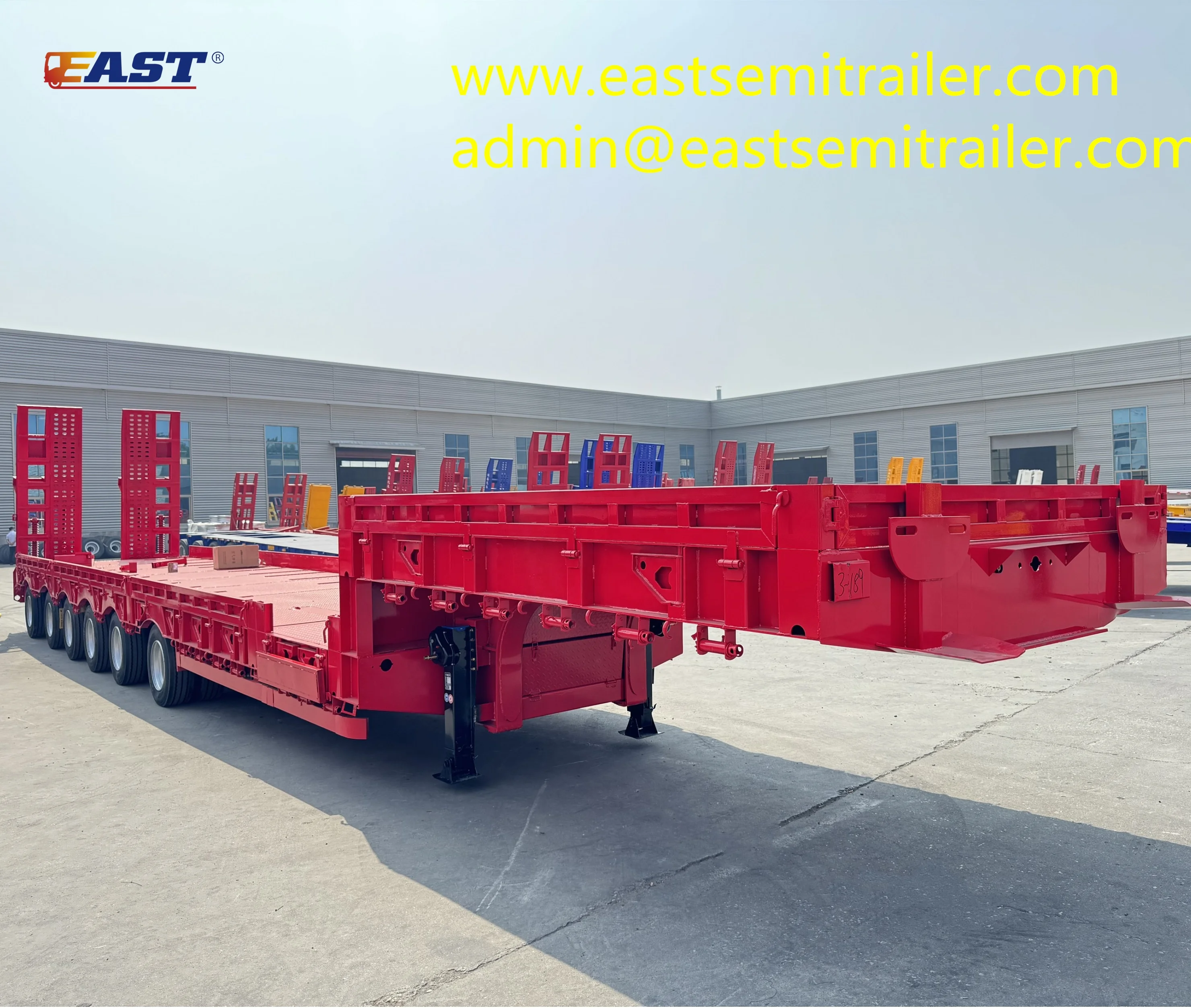 EAST 6 axle Low Bed Truck Trailer for sale lowboy trailer price