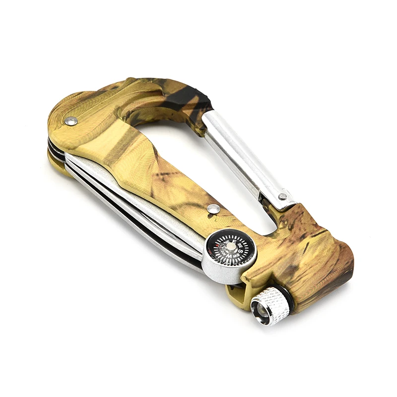 UV Printing OEM Everyday Carry Keychain Tool EDC Multitool Survival Kit Carabiner Knife Multi Tool