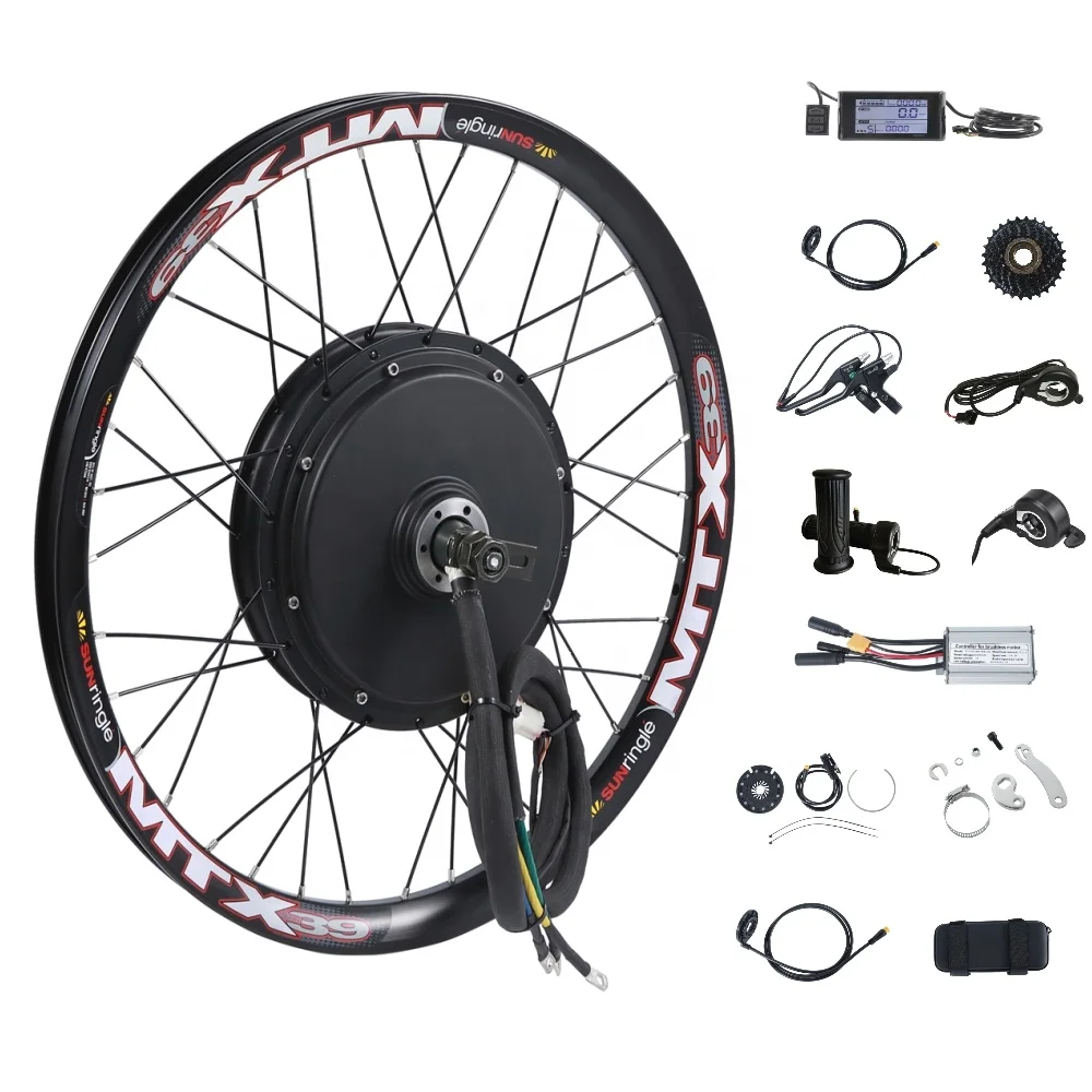 High Quality 3000w ebike conversion kit 48V 60V 72v 96v 3000w Direct Drive Electric Bicycle E Bike Rear Hub Motor kit