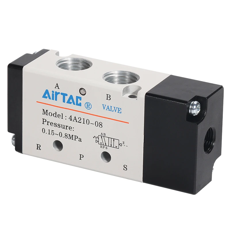 AIRTAC 4A110/210/310/410-06/08/10/15 двухпозиционный клапан управления вентиляционным клапаном, клапан управления воздушным клапаном