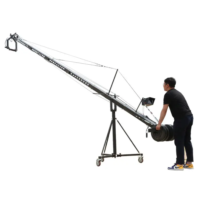 Professional 10m 130mm SDI/HDMI 4K Triangle Heavy Duty Rocker Arm Video Camera Jib Crane For Sale