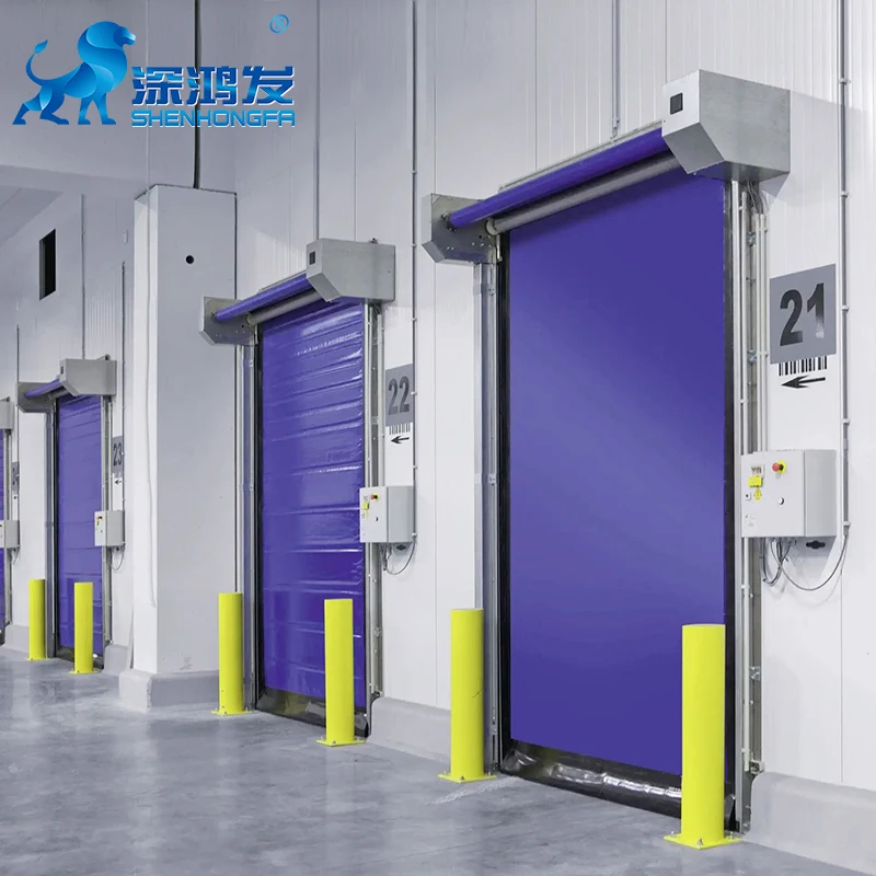 Modern design industrial automatic safety high speed single layer PVC zipper cold room automatic repair Fast door