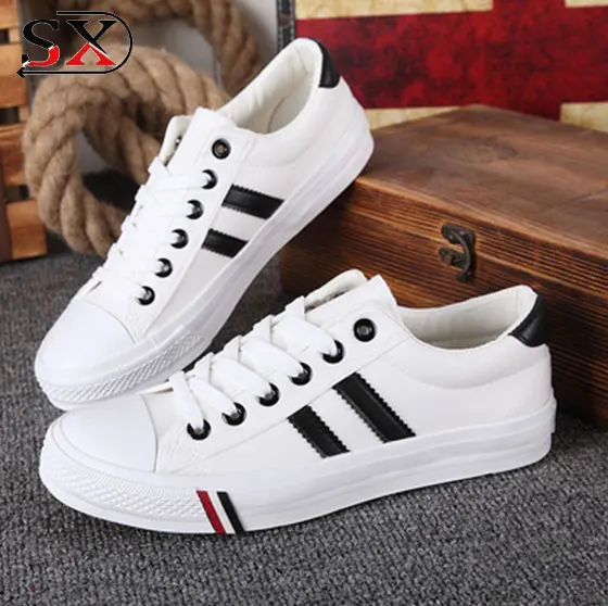 Woman Shoes 2023 New Design Fashion Wholesale White Woman Casual Canvas Shoe