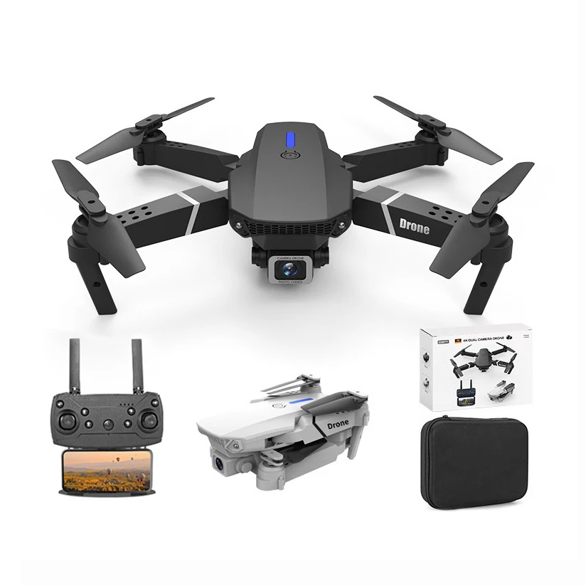 E88 Pro Дрон 4k двойная камера Vr 3d режим 15 минут Летающий аккумулятор большой дальности Fpv Rc складной мини