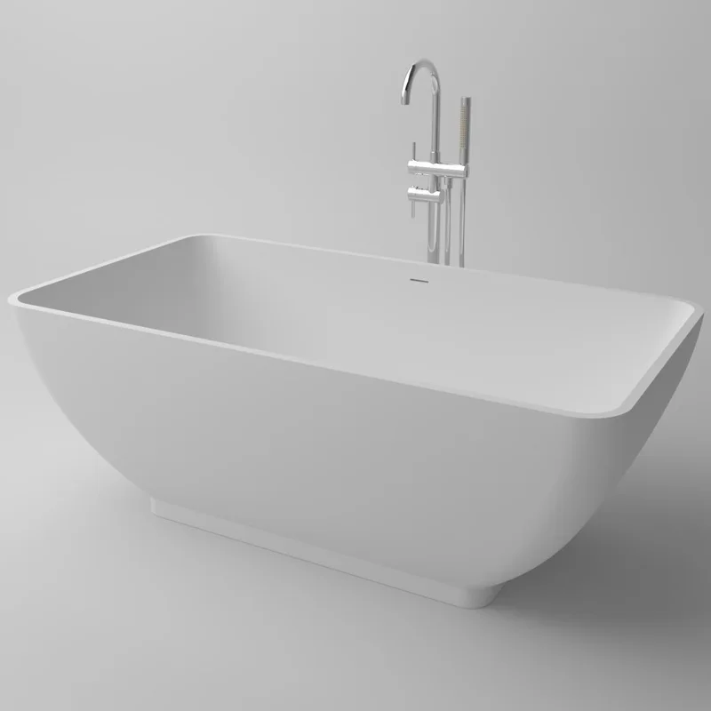 Wholesale Resin Stone Whirlpool Bathtub Artificial Marble Stone Free Standing Bathroom Bath tub