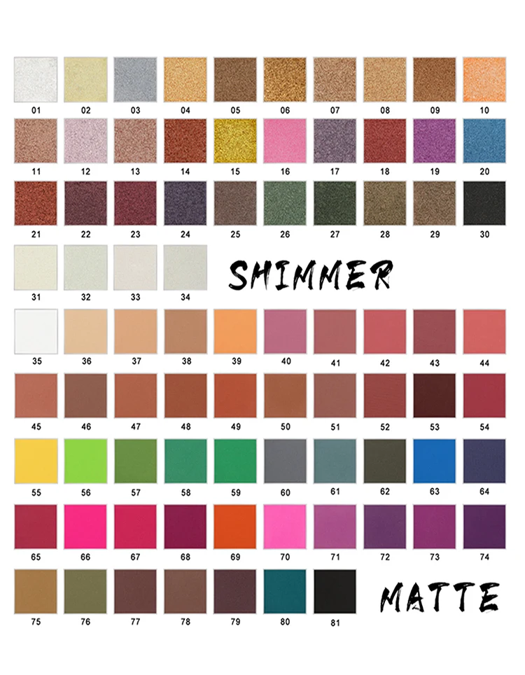 factory price Cosmetic Pressed single Eyeshadow pans custom your own brand 81color eyeshadow makeup eyeshadow free sample