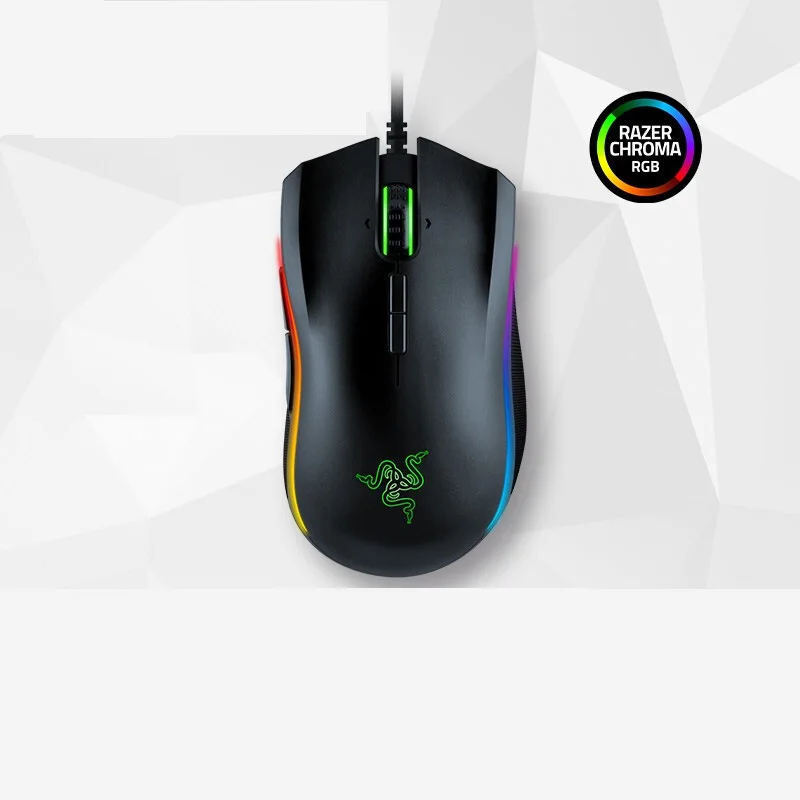 New Popular Ergonomic Black Mamba Elite Wired Mouse with Extended Razer Chroma 16000 DPI Wired Gaming Mice Mouse
