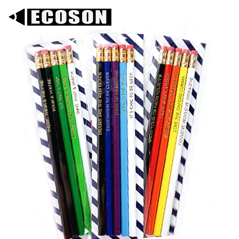 Вдохновляющие Графитовые карандаши на новый год 2020, подарочный набор, забавные высказки, корпоративные рекламные подарочные товары, индивидуальный набор карандашей