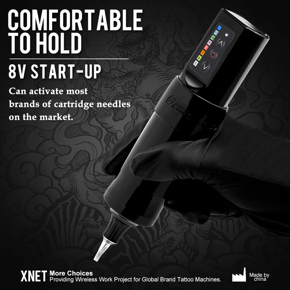 XNET F L U X Powerful Coreless Motor 4mm Stroke Professional Wireless Tattoo Machine Pen for Tattoo Artist Body Art