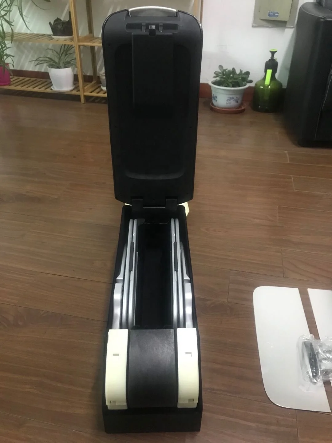 Best selling car trim center console with two folding tables for MPV cars