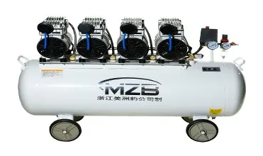  4HP портативный бесшумный воздушный насос безмасляный компрессор с 4 насосами