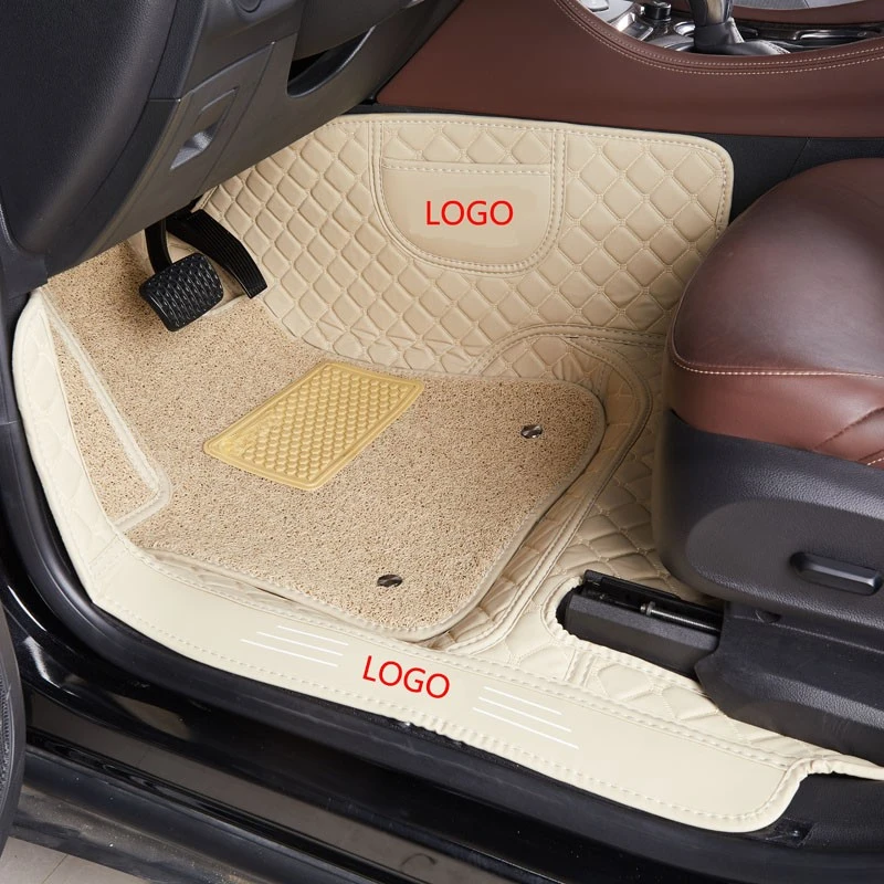 New Design Double Colorful Leather Special Car Size Car Mat 3d Car Carpet