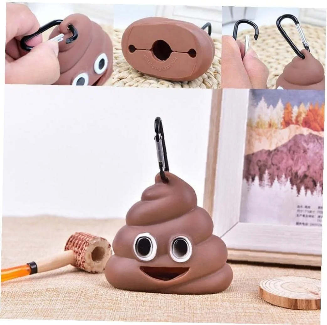 Factory Price Custom Poop -Shaped Pet Dog Poop Bag Holder Portable Dog Poop Bag Dispenser