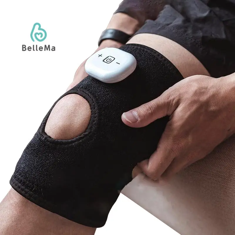 EMS TENS Smart Fascia Machine Heated Arthritis Vibration Massage Device Joint Relaxation Flow Electric Knee Massager with Heat