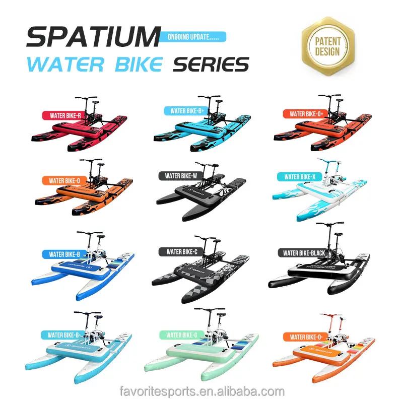 Favorite 2024 New water bike leisure foot pedal boats floating bicycle for water sports