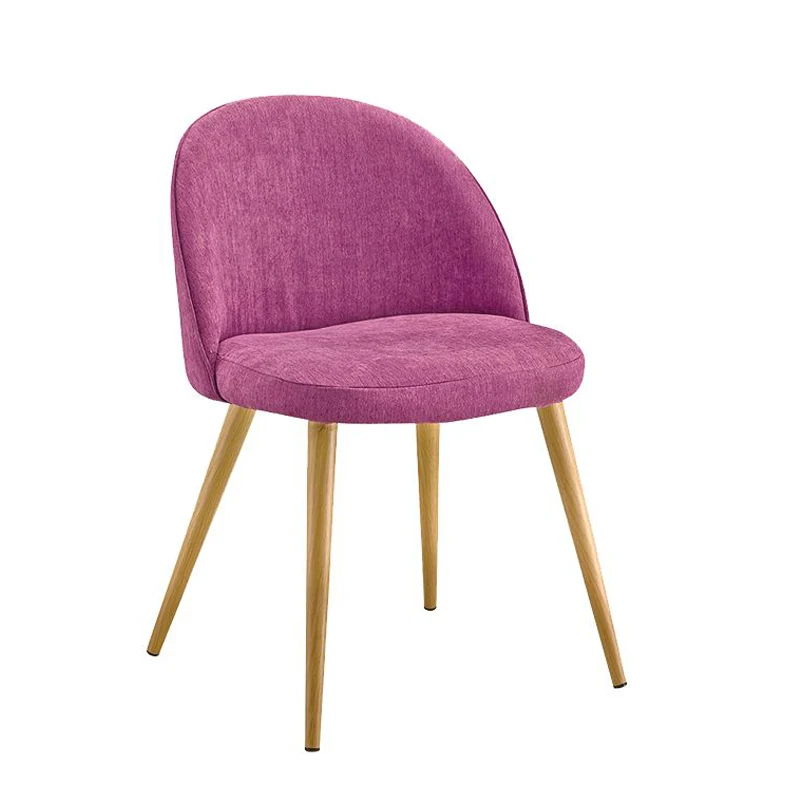 Living Room Seating Gold Electroplating Red Velvet Space Saver High Chair Upholstered