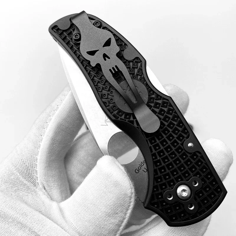 Titanium Alloy Spyderco C41 Native 5 Folding Knife Lightweight FRN with Pocket Clip