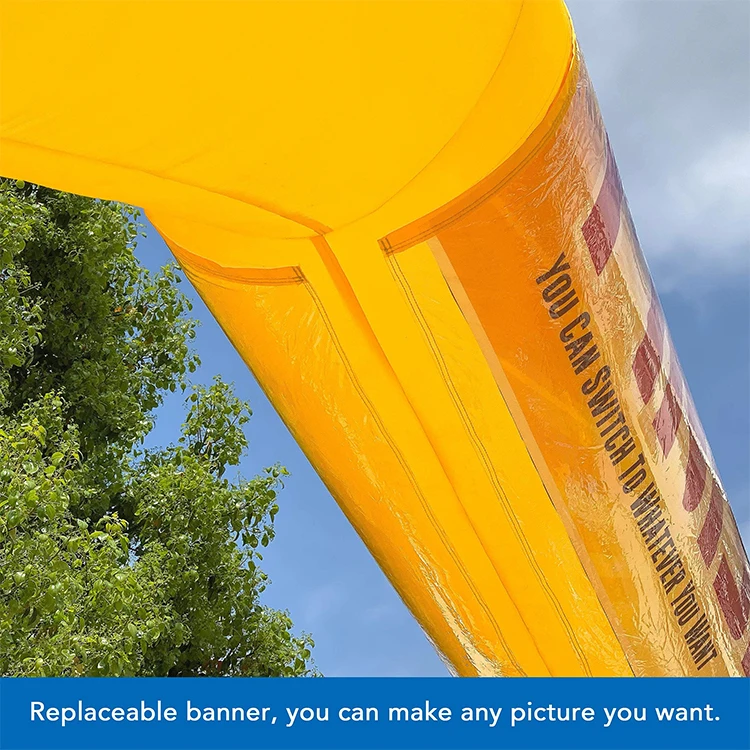 Sewinfla Yellow 20ft Inflatable Finish Start Line Custom Outdoor Giant Advertising Large Inflatable Arch For Event