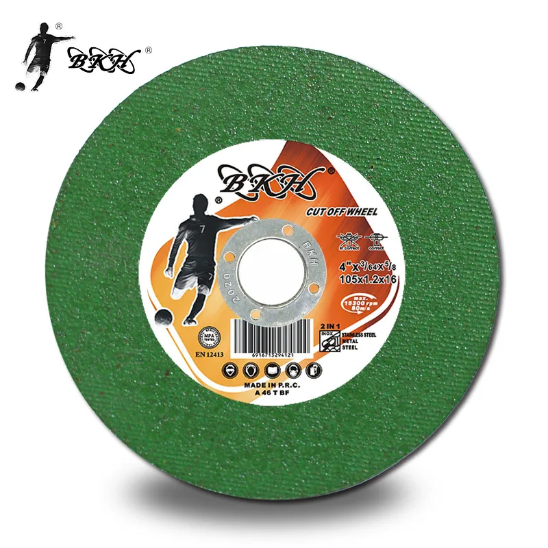 fast cut 105x1.2x16mm 4 inch single net cutting disc bkh green color factory hot sale in Asia INDIA SIR LANKA