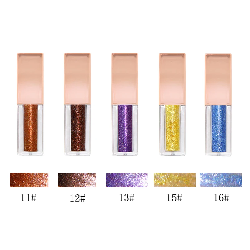 Stock Waterproof Makeup Custom Metallic Glitter Liquid Single Eye Shadow